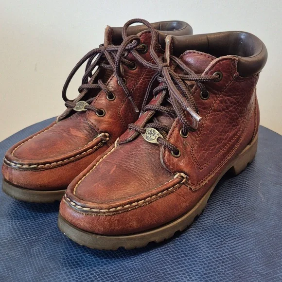TIMBERLAND Brown Leather & Suede Durable Boots Shoes Size 7M Timberland Brown Leather & Suede Durable Utility Boots Shoes  main image 4